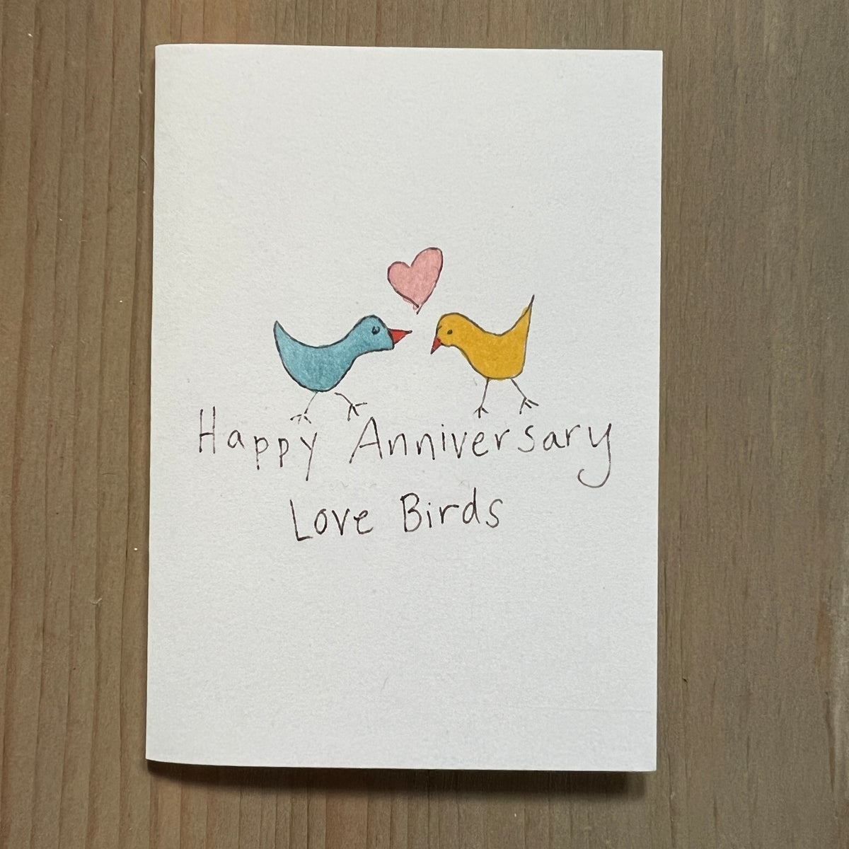 Happy Anniversary Love Birds Enclosure Card – Zucchini Fish