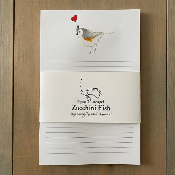 Tufted Titmouse Love Notepad