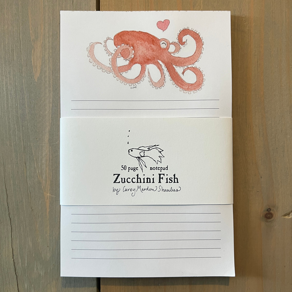 Octopus Love Notepad – Zucchini Fish