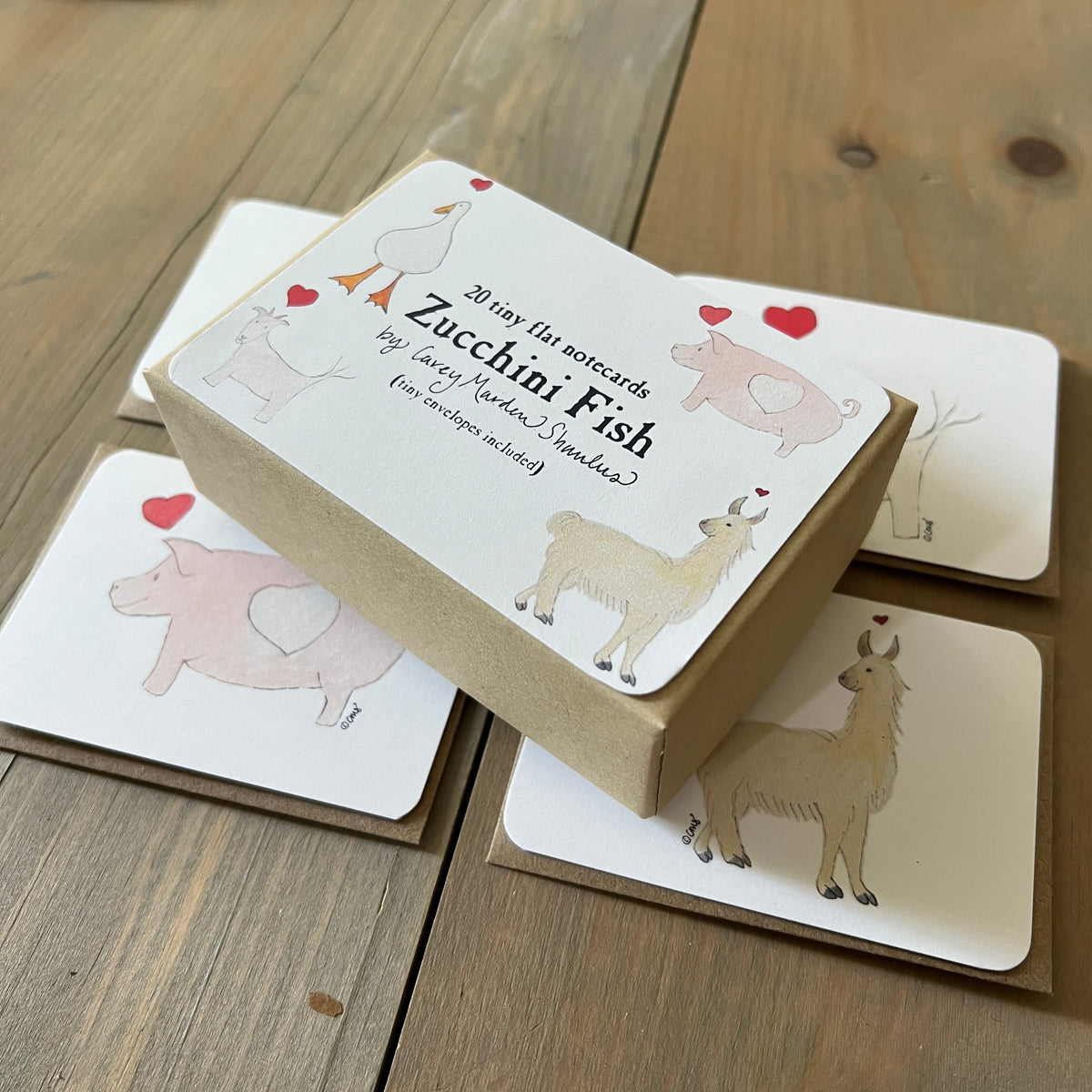 Barnyard Creatures Tiny Flat Notes – Zucchini Fish