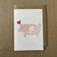 Love Pig Enclosure Card