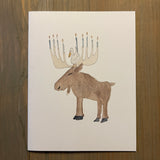 Moose Hanukkah Blank Card