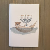 Otter Hanukkah Enclosure Card