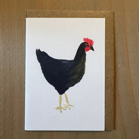 Black Star Chicken Enclosure Card