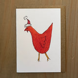 Santa Chicken Enclosure Card