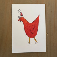 Santa Chicken Enclosure Card