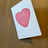 Oui Heart Enclosure Card