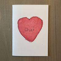 Oui Heart Enclosure Card