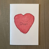 Oui Heart Enclosure Card