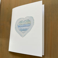 Water Heart Blank Card