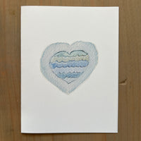 Water Heart Blank Card