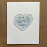 Water Heart Blank Card