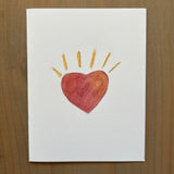 Bright Heart Blank Card