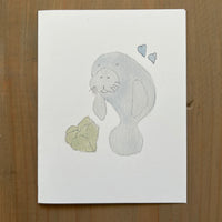 Manatee Love Blank Card