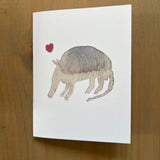 Armadillo Love Blank Card