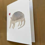 Armadillo Love Blank Card