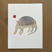 Armadillo Love Blank Card