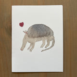 Armadillo Love Blank Card