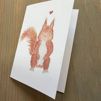 Red Squirrel Love Enclosure Card