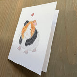 Calico Guinea Pig Love Enclosure Card