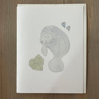 Manatee Love Blank Card