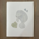 Manatee Love Blank Card