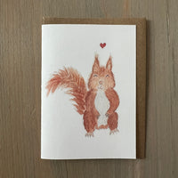 Red Squirrel Love Enclosure Card