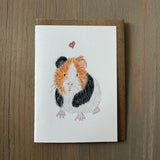 Calico Guinea Pig Love Enclosure Card