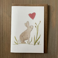 New England Cotton Tail Spring Grass Enclosure Card