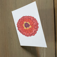 Spicy Orange Zinnia Enclosure Card