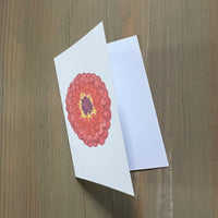 Spicy Orange Zinnia Enclosure Card