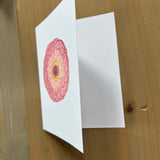 Sweet Pink Zinnia Blank Card