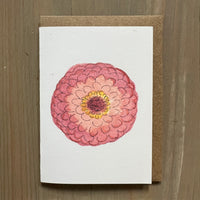 Sweet Pink Zinnia Enclosure Card