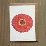 Spicy Orange Zinnia Enclosure Card