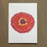 Spicy Orange Zinnia Enclosure Card