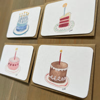 Birthday Cake Tiny Flat Notes
