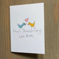 Happy Anniversary Love Birds Enclosure Card