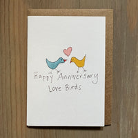 Happy Anniversary Love Birds Enclosure Card