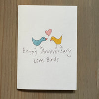 Happy Anniversary Love Birds Enclosure Card