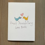 Happy Anniversary Love Birds Enclosure Card