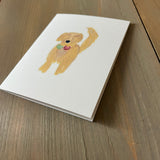 Bebe and Her Christmas Tennis Ballies - Golden Retriever Blank Card