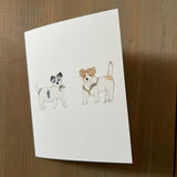 Annie & Henry Holly - Jack Russell Terrier Blank Card