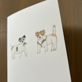 Annie & Henry Holly - Jack Russell Terrier Blank Card