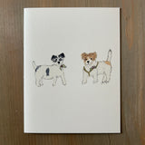 Annie & Henry Holly - Jack Russell Terrier Blank Card