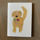 Bebe and Her Christmas Tennis Ballies - Golden Retriever Enclosure Card