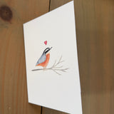 Red-Breasted Nuthatch Love - Blank Card