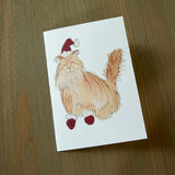 Katniss Santa Kitty - Orange Cat Enclosure Card