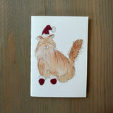 Katniss Santa Kitty - Orange Cat Enclosure Card