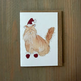 Katniss Santa Kitty - Orange Cat Enclosure Card
