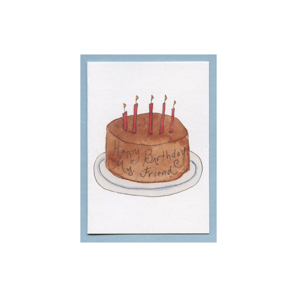 Happy Birthday My Friend (Red Candles) Enclosure Card